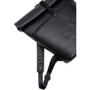 Dorr Roll Top Leather Backpack (Small, Black)