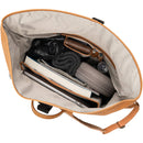 Dorr Rolltop Leather Backpack (Medium, Camel)