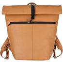 Dorr Roll Top Leather Backpack (Small, Camel)