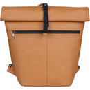 Dorr Roll Top Leather Backpack (Small, Camel)