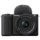 Sony ZV-E10 II Mirrorless Camera with 16-50mm f/3.5-5.6 Lens and Mini Flash Kit (Black)
