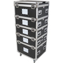 ProX TruckPax 5-Tier Wheeled Utility Flight Case with Dividers (2-Pack)