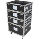 ProX TruckPax 5-Tier Wheeled Utility Flight Case with Dividers (2-Pack)