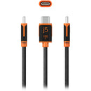 j5create 100W USB-C Charge & Sync Cable (9.8', Black/Orange)