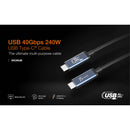 j5create 240W USB-C Male to Male Cable (2.6')