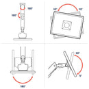 Ergotron HX Wall Monitor Arm with VHD Pivot for Extreme-Depth Curved Screens (White)