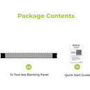 IOGEAR Toolless Vented Blanking Panel (1 RU, 2-Pack)