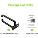 IOGEAR GRCMH45 Cable Management Ring (1 RU, 3.9 x 1.8", 5-Pack)
