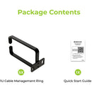 IOGEAR GRCMH57 Cable Management Ring (1 RU, 3.9 x 2.3", 5-Pack)