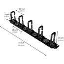 IOGEAR GRACMH Cable Management Organizer with Cable Passthrough (1 RU, 19")