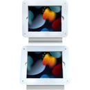 CTA Digital Dual Security Enclosure Desk Mount with Storage Compartment (Acrylic White)