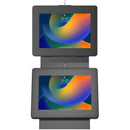 CTA Digital Dual Security Enclosure Desk Mount with Storage Compartment (Black)