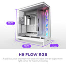 NZXT H9 Flow RGB Mid-Tower Case (White)