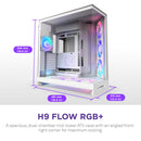 NZXT H9 Flow RGB+ Mid-Tower Case (White)