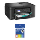 Brother Work Smart MFC-J1360DW Wireless Color Inkjet All-in-One Printer with LC501XLBK High-Yield Black Ink Cartridge Kit