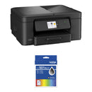 Brother Work Smart MFC-J1410DW Wireless Color Inkjet All-in-One Printer with LC501XLBK High-Yield Black Ink Cartridge Kit