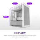 NZXT H3 Flow Micro-ATX Tower Case (White)