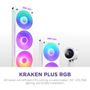 NZXT Kraken Plus 240 RGB AIO Liquid CPU Cooler (White)