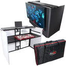 ProX DJ Facade Table Workstation with TV Bracket Mount