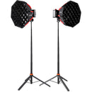 GVM CL100B Portable Bi-Color LED Monolight (2-Light Kit)