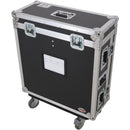ProX Flight Case with Doghouse Compartment and Caster Wheels for Allen & Heath QU6