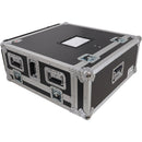 ProX Flight Case with Doghouse Compartment and Caster Wheels for Allen & Heath QU6