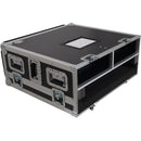 ProX Flight Case with Doghouse Compartment and Caster Wheels for Allen & Heath QU6