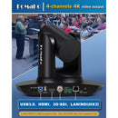 FoMaKo K30NS 4K NDI HX3 PTZ Camera with 30x Optical Zoom