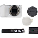 Sony ZV-E10 II Mirrorless Camera with Mini Flash Kit (White)