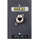 My Custom Shop WPBA-1231-B Single-Gang Wall Plate with 1 x Shielded Neutrik etherCON Cat 6a Feedthrough (Black Anodized)