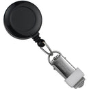 BRADY PEOPLE ID Round Badge Reel with Card Clamp and Slide Clip (Black)