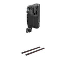 SmallRig 15mm Carbon Fiber Rods with V-Mount Battery Mount Plate Kit for 15mm LWS Rods (12")