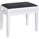K&M 13926 Height Adjustable Piano Bench with Imitation Leather Seat (Height Adjustment: 19.3 to 22.4", White)
