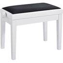 K&M 13927 Piano Bench (Height Adjustment: 19.3 to 22.4", Glossy White)