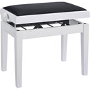 K&M 13927 Piano Bench (Height Adjustment: 19.3 to 22.4", Glossy White)