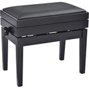 K&M Piano Bench with Sheet Music Storage (Black)