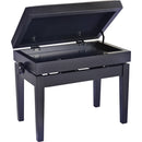 K&M Piano Bench with Sheet Music Storage (Black)