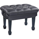 K&M 13968 Hydraulic Piano Bench with Quilted Leather Seat (Height Adjustment: 19.3 to 23.23")