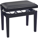 K&M 13976 Piano Bench with Imitation Leather Seat Covering (Height Adjustment: 18.9 to 22.44, Black)