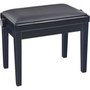 K&M 13976 Piano Bench with Imitation Leather Seat Covering (Height Adjustment: 18.9 to 22.44, Black)