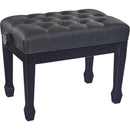 K&M 13982 Deluxe Piano Bench with Quilted Imitation Leather Seat (Height Adjustment: 18.1 to 22.05")