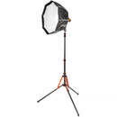 3 Legged Thing Ultra-Portable Carbon Fiber Light Stand and Boom Arm (Black and Copper)