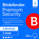 Bitdefender Premium Security Individual (Download, 5 Devices, 1-Year)