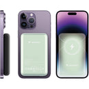 Verbatim Charge 'n' Go Magnetic Wireless Power Bank (10,000mAh, Green)