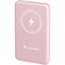 Verbatim Charge 'n' Go Magnetic Wireless Power Bank (5000mAh, Pink)