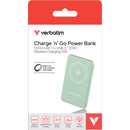Verbatim Charge 'n' Go Magnetic Wireless Power Bank (5000mAh, Green)