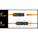 Tether Tools TetherPro Optima 10G TetherBoost Locking USB-C Extension Cable (16', High-Visibility Orange)