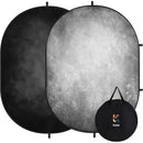 Kate Backdrop Abstract Texture Collapsible Backdrop (Black/Gray, 6.5 x 5')