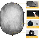 Kate Backdrop Abstract Texture Collapsible Backdrop (Black/Gray, 6.5 x 5')
