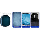 Kate Backdrop Reversible Collapsible Background with Attachment Loops (Mottled Dark Blue/Light Blue, 6.5 x 5')